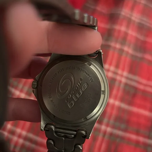 Men's Titanium Watch with Blue Face - Picture 3 of 4